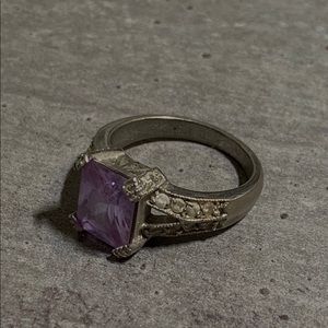 Silver 925 Ring With Rose Stone For Women